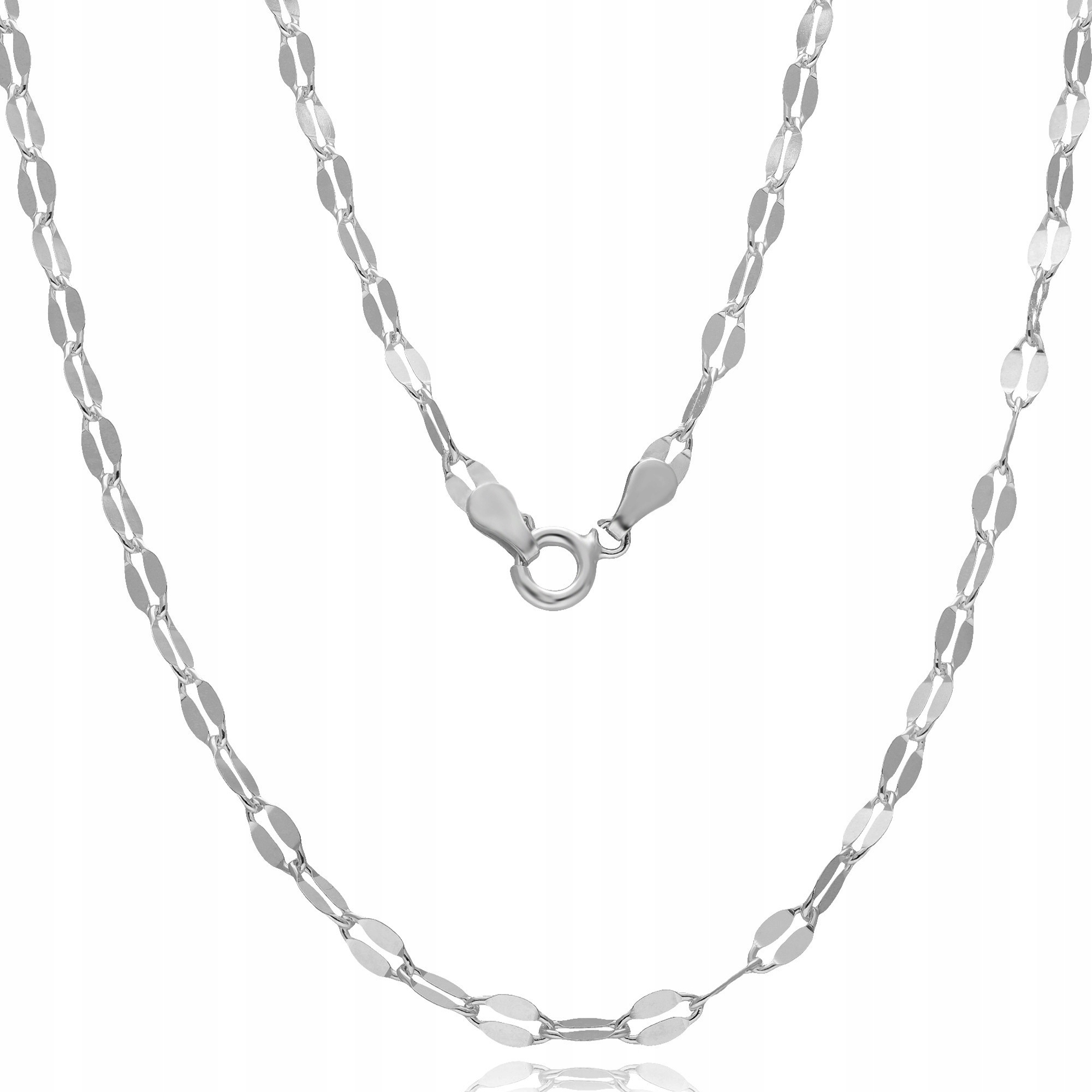 Stříbrný Dámský Náhrdelník Zkroucené Plechy Cobra 45 cm