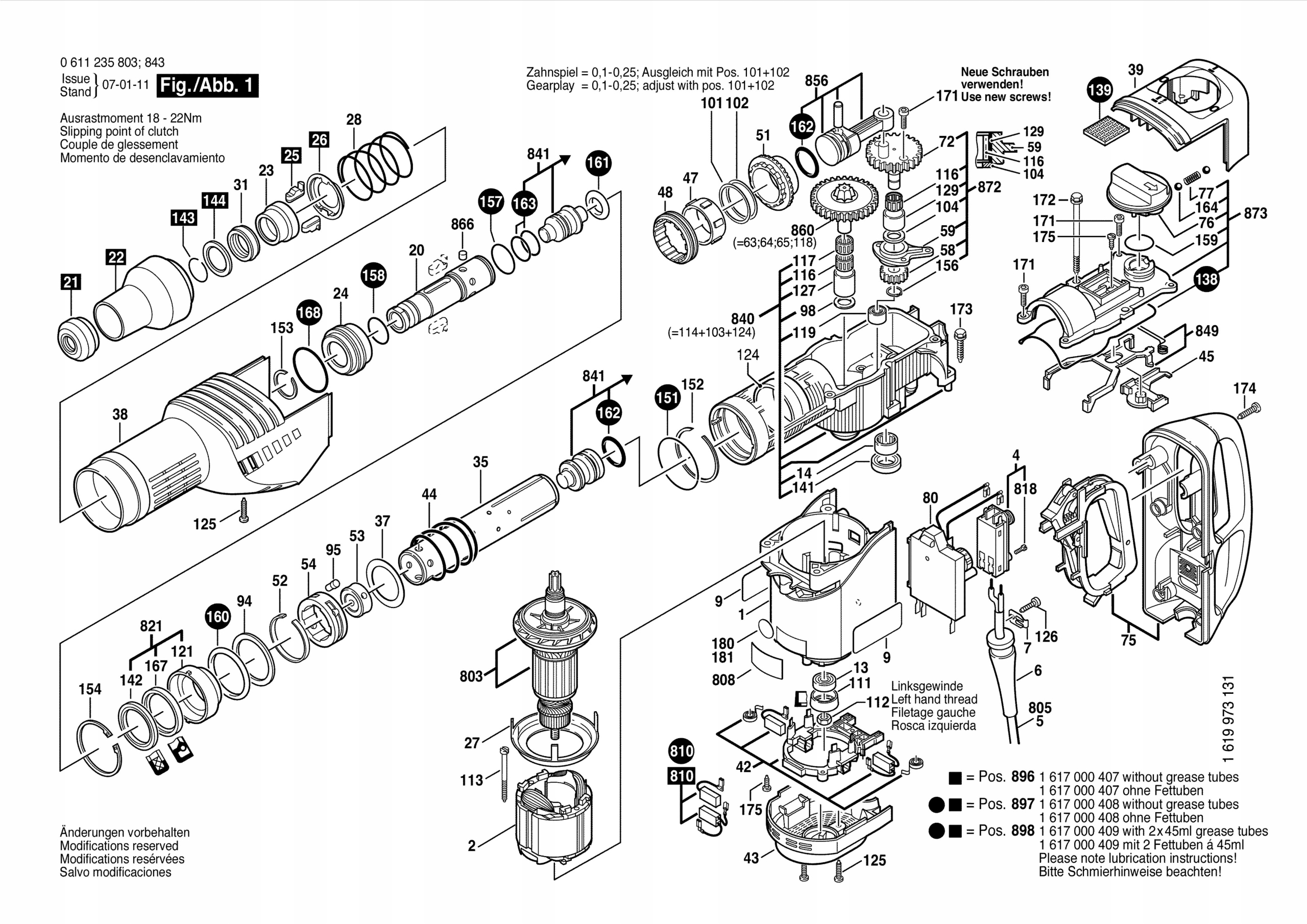 BOSCH GBH 7-45 DE USZCZELKA KORPUSU ORYGINAŁ Rodzaj uszczelka