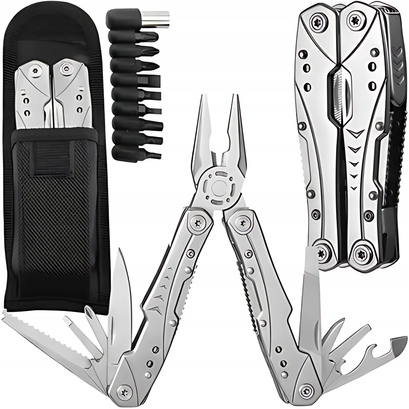 Multitool Narzędzie Wielofunkcyjne Kombinerki Scyzoryk Nóż 13w1 Etui