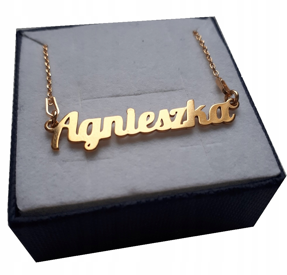 

Naszyjnik imię imiennik Agnieszka srebro 925 zlot