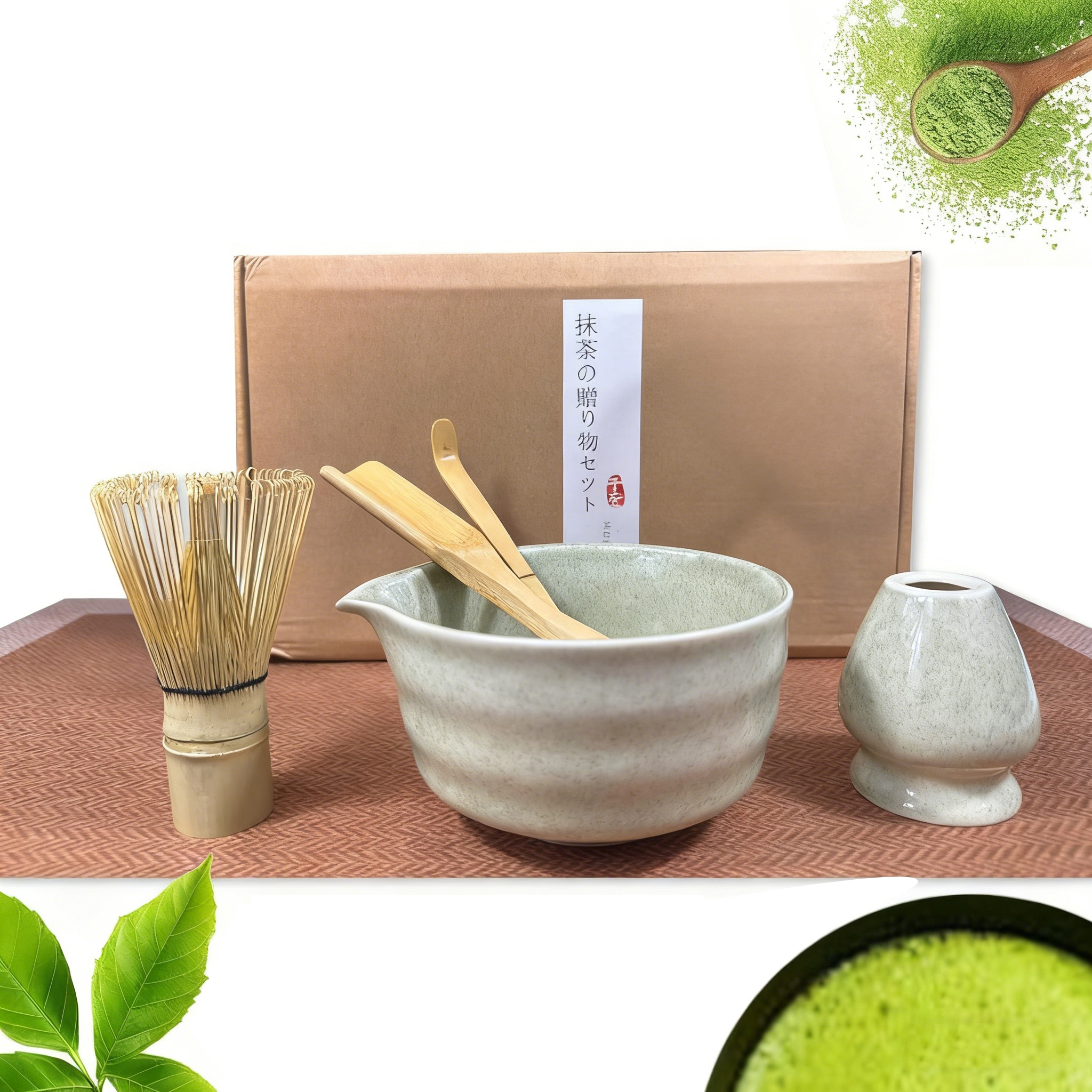 Levně 5v1 Akcesoria pro výrobu Matchy, sada pro Matcha s keramickou miskou