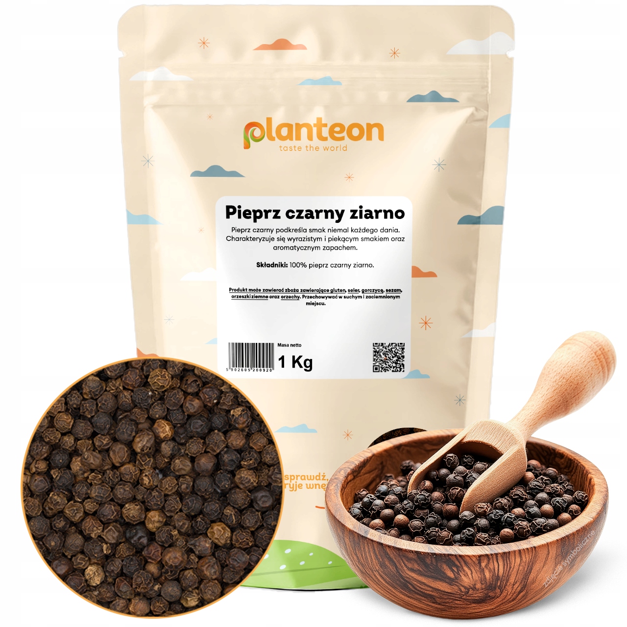 Pepř černý zrno 1 kg