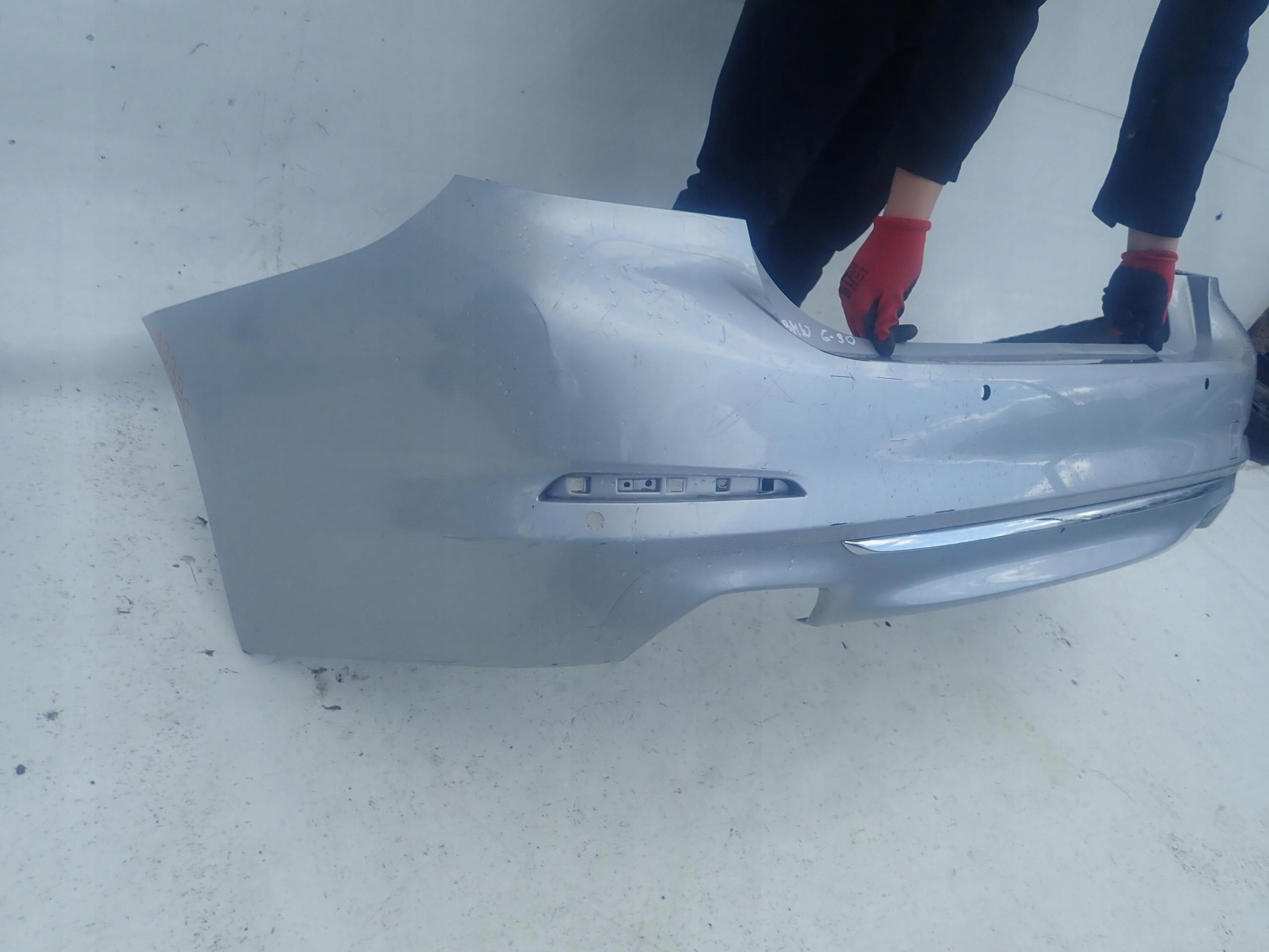 BMW 5 G30 17-20 sedan bumper rear part CHROM PDC