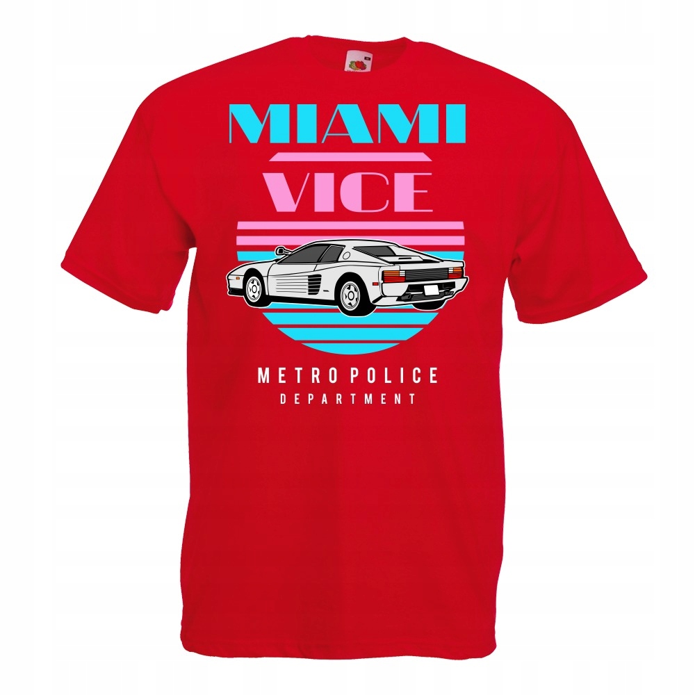 

Koszulka Miami vice auto samochód XL czerwona