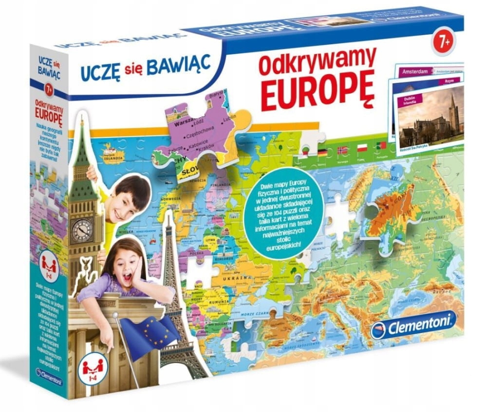 

Europa Puzzle Odkrywamy Europę Clementoni +7