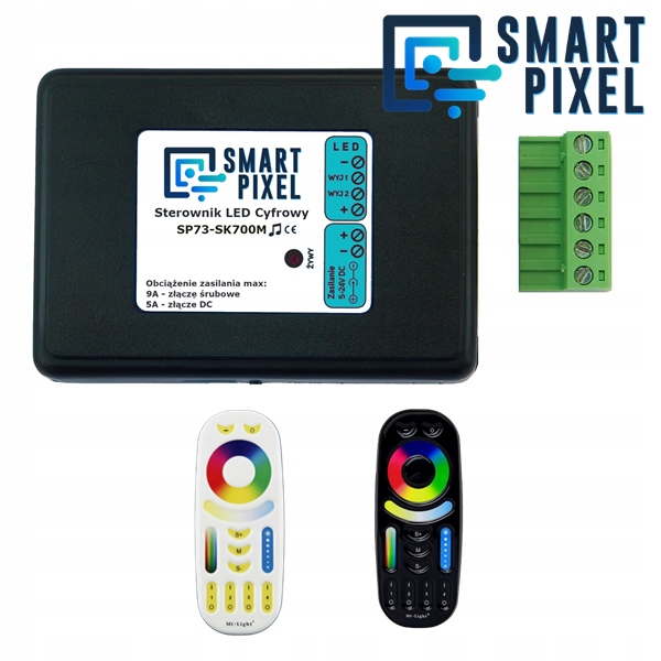 Digitálny hudobný ovládač pre Led pásky Rgbw SmartPixel SP73-SK700M 5-24V
