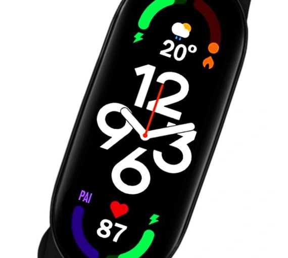 Xiaomi Mi Band 7 SpO2+2x folia LCD + 1 opaska z PL Kolor czarny