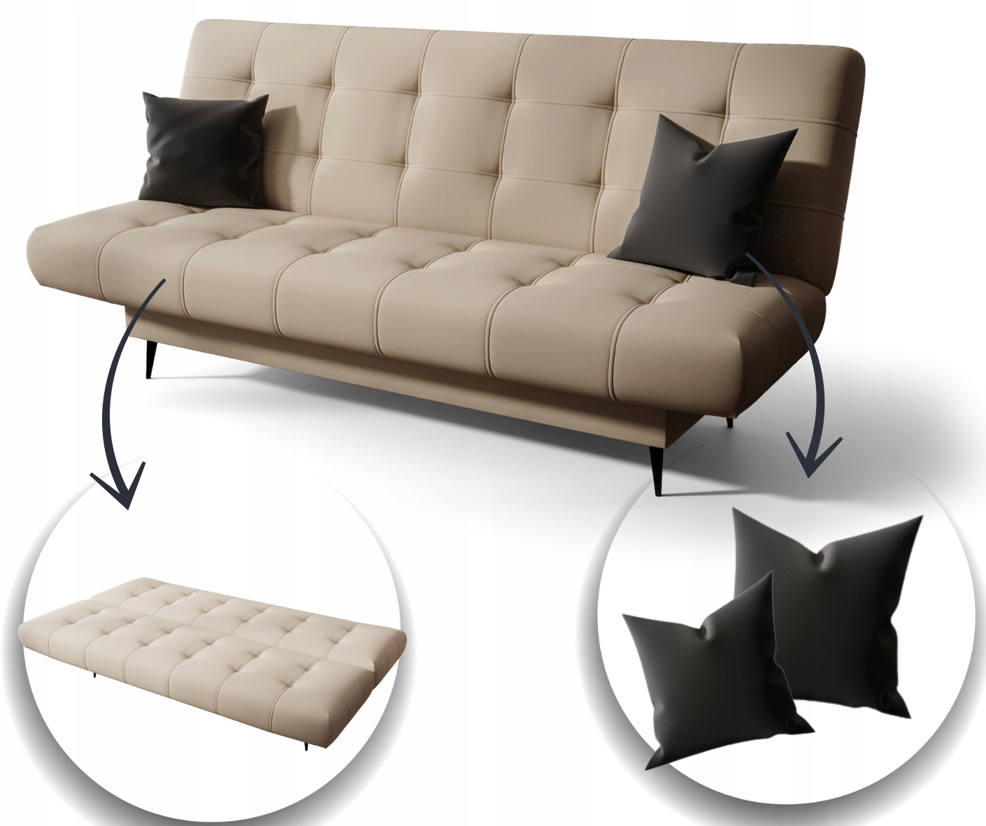 Moderní Pohovka 200 Vysoké Nohy Bonell Hr Nabídka Skladů Cantu