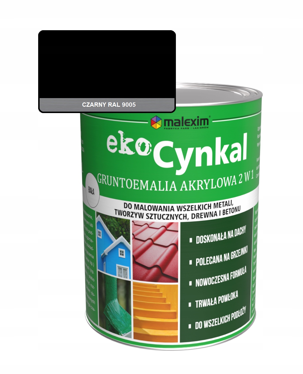 Univerzální Barva 2 v 1 Ekocynkal 2,5 l Ral 9005