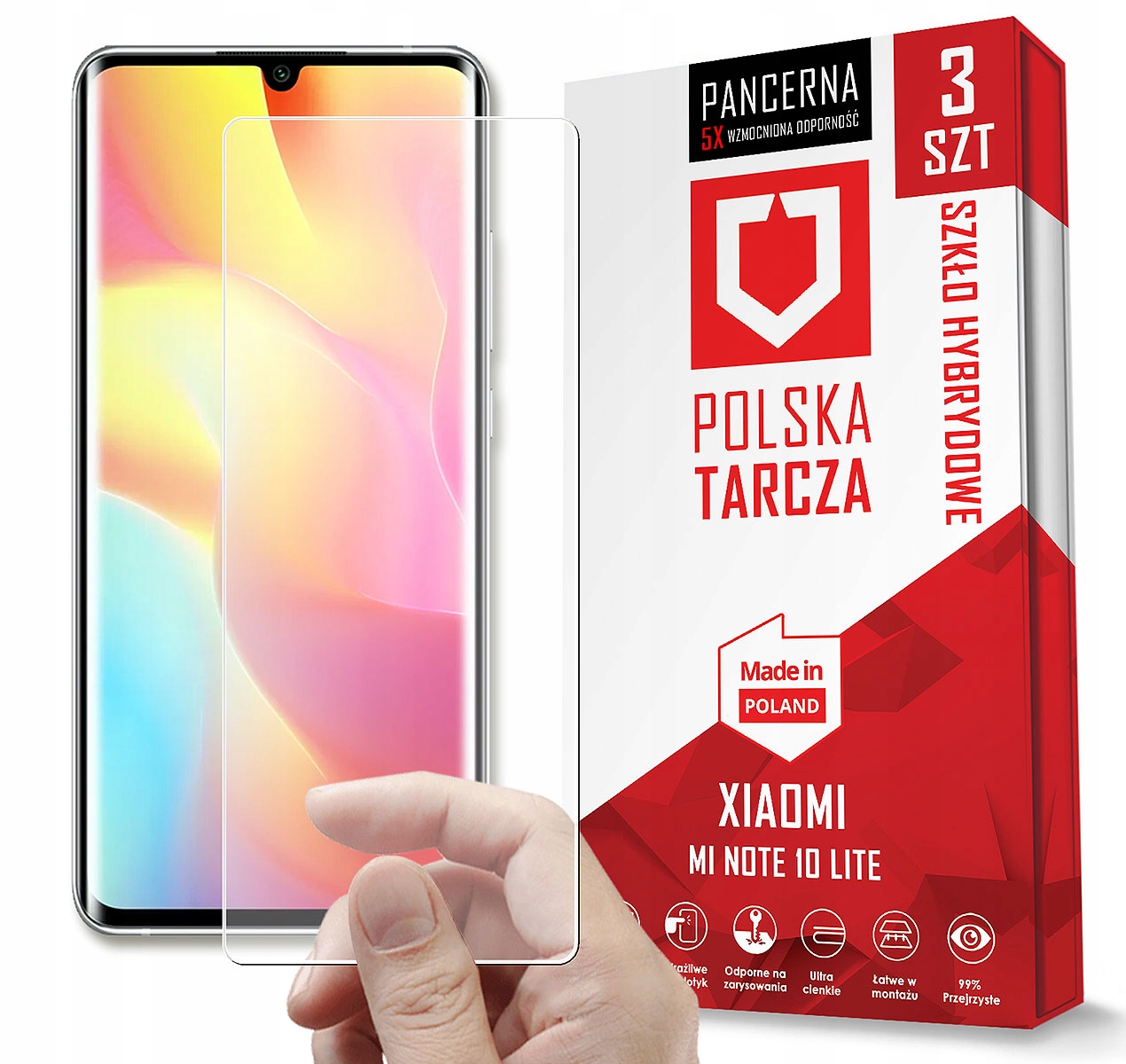 

3PACK Niepękające Szkło Xiaomi MI Note 10 Lite