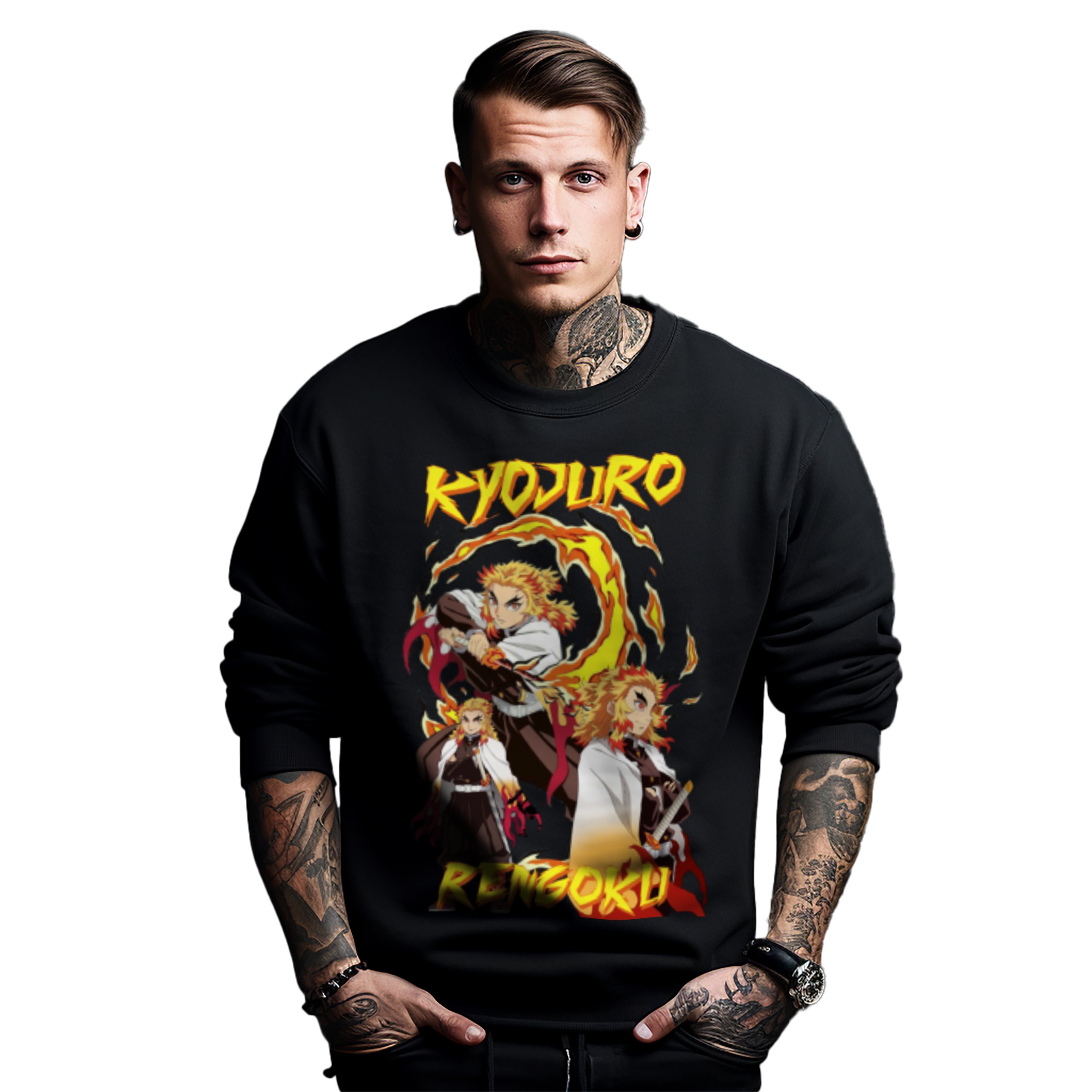 Mikina s potiskem Anime Kyojuro Rengoku