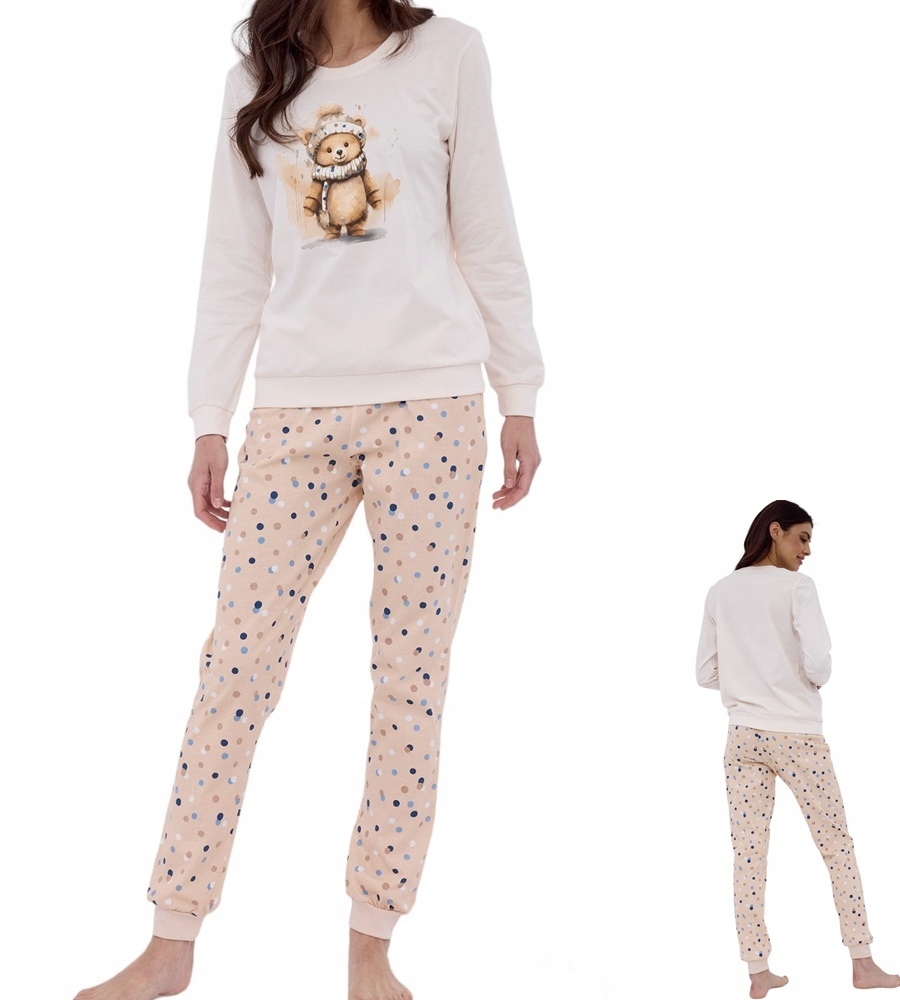 Dámské Pyžamo Cornette Sweet bear 671 XL 42 Béžová