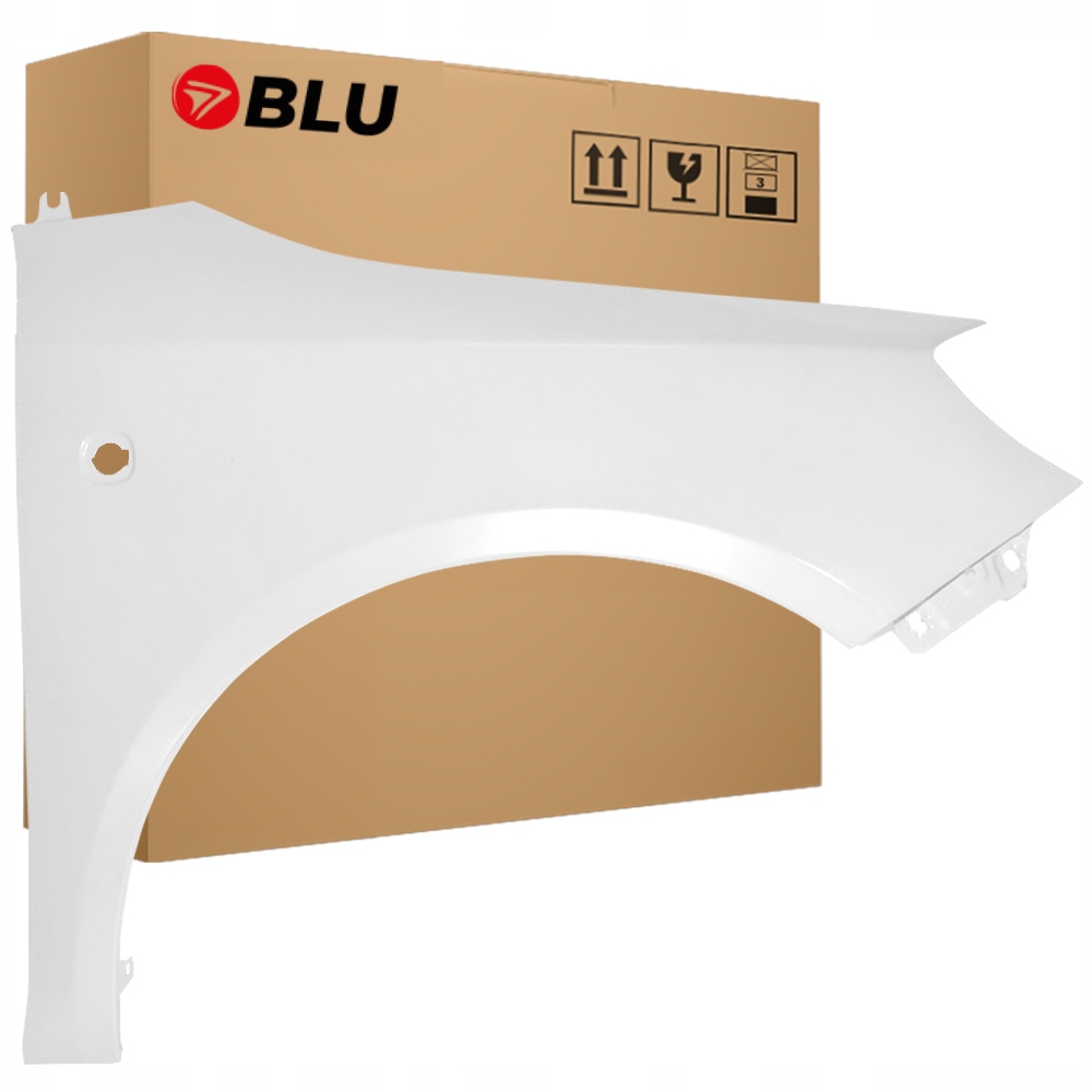 Blu Blatník Škoda Fabia 2 5J Roomster 1026 pravý bílý 07-15 přední pozink