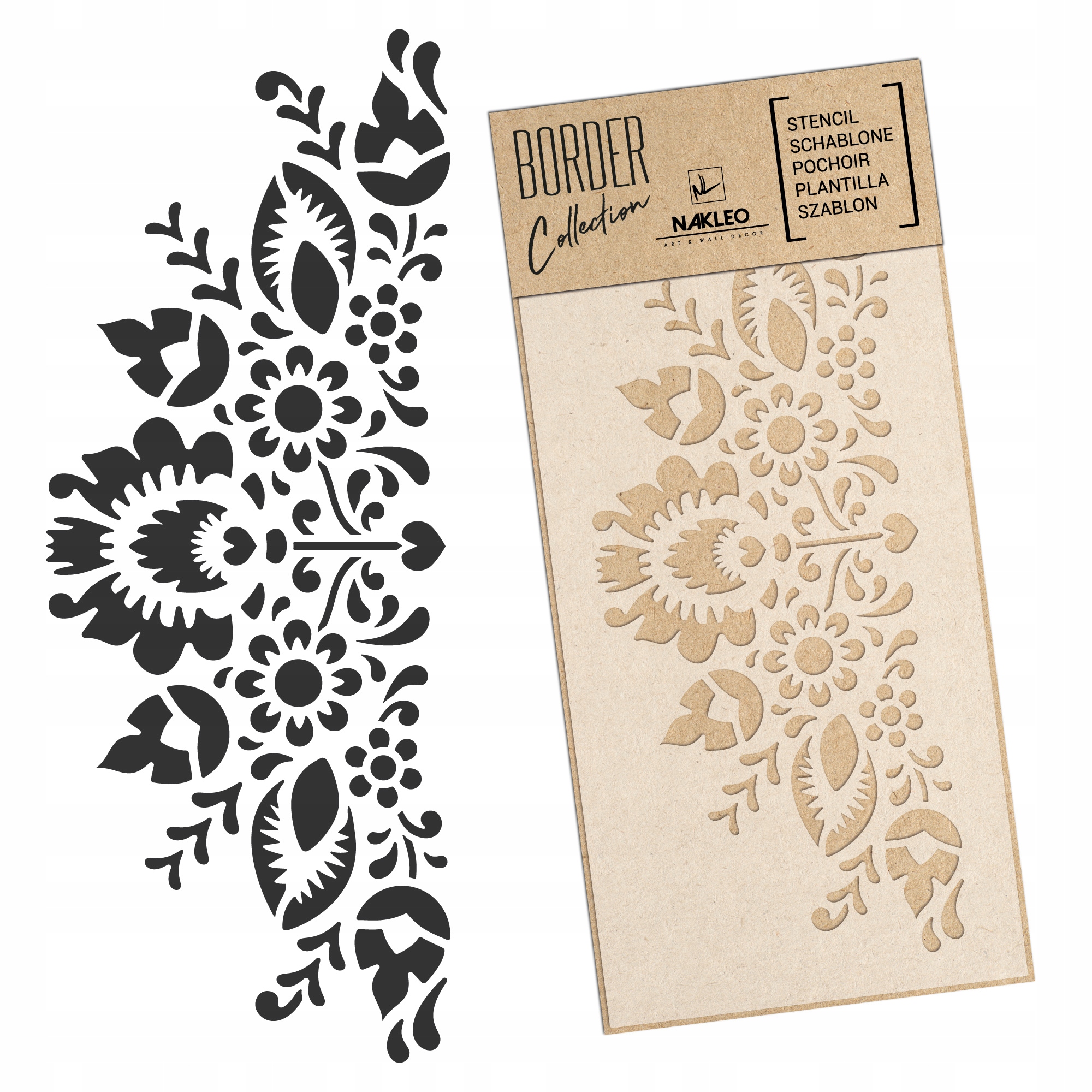 Šablona Malířská Bordura Opakovaně Použitelný 45x95cm Okraj Ornament Loucký Dekor