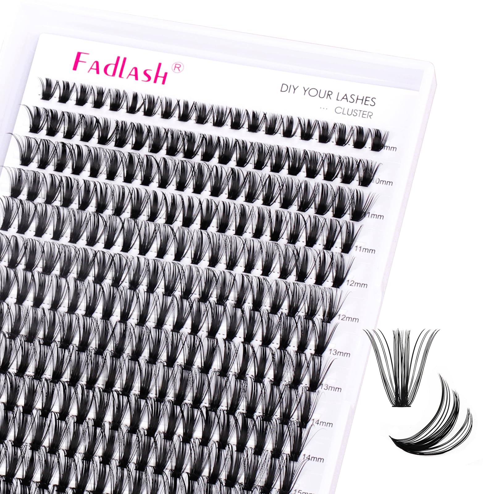 Pupínky umělých řas pro prodlužování černé 50D 07D816 Fadlash