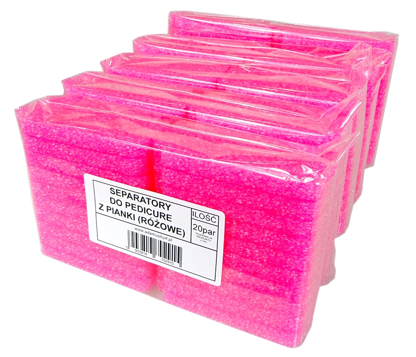 

Separatory Piankowe Do Pedicure 100par Różowe