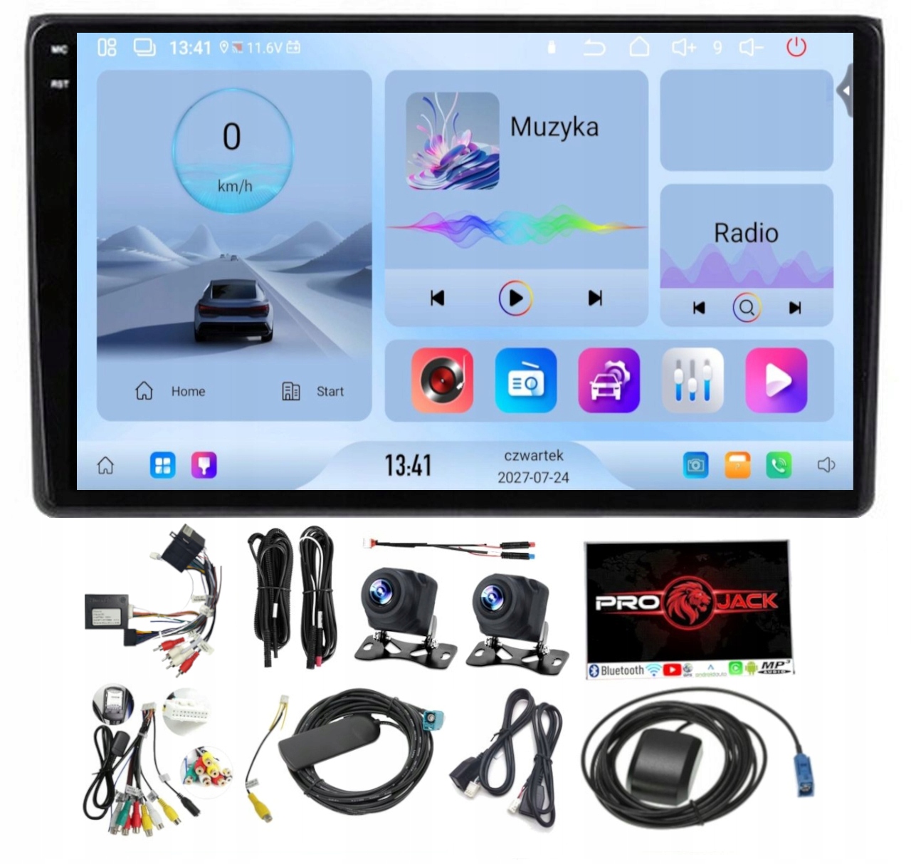 Rádio Navigácia Carplay Gps Android Bt Fiat Bravo 2007-2012 64GB Sim