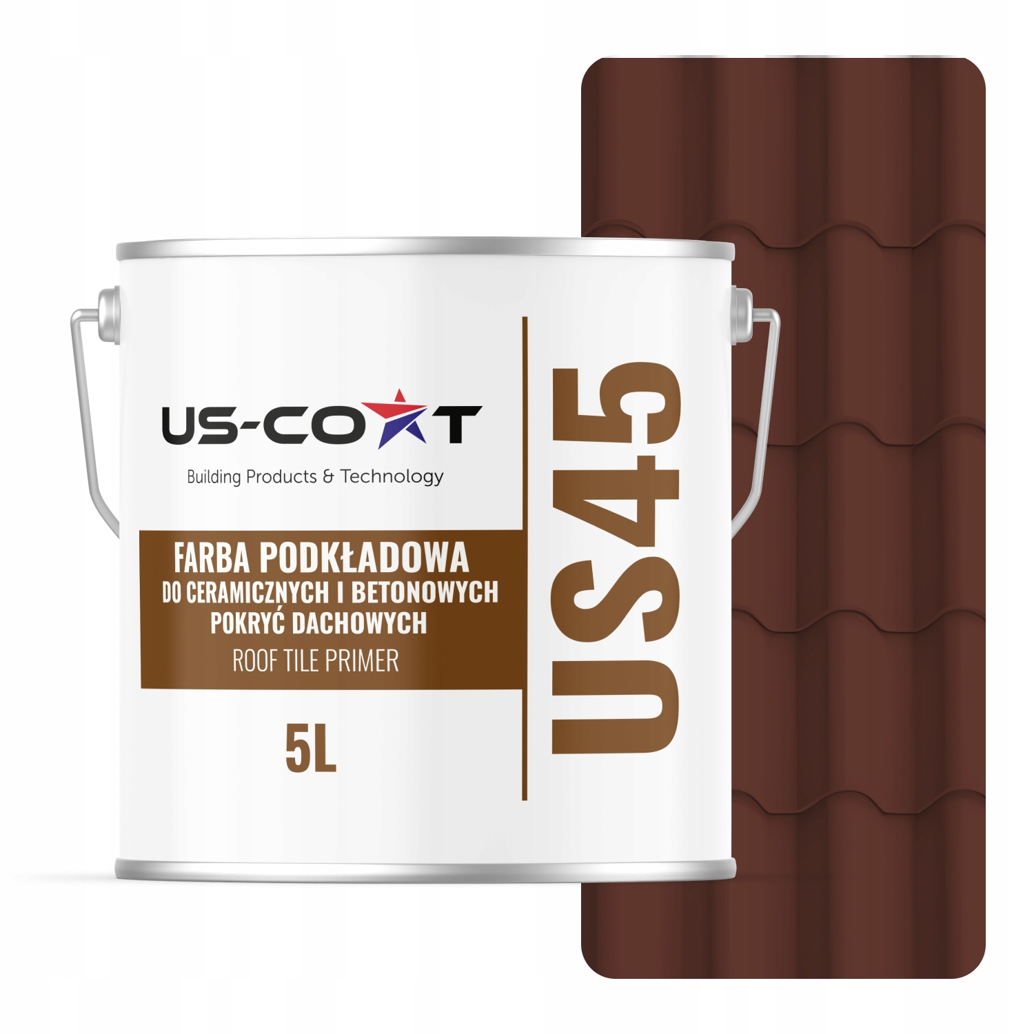 Podkladová Farba Na Strechu Keramická 5L 35m² Červená Hnedá Ral 8012 Mat