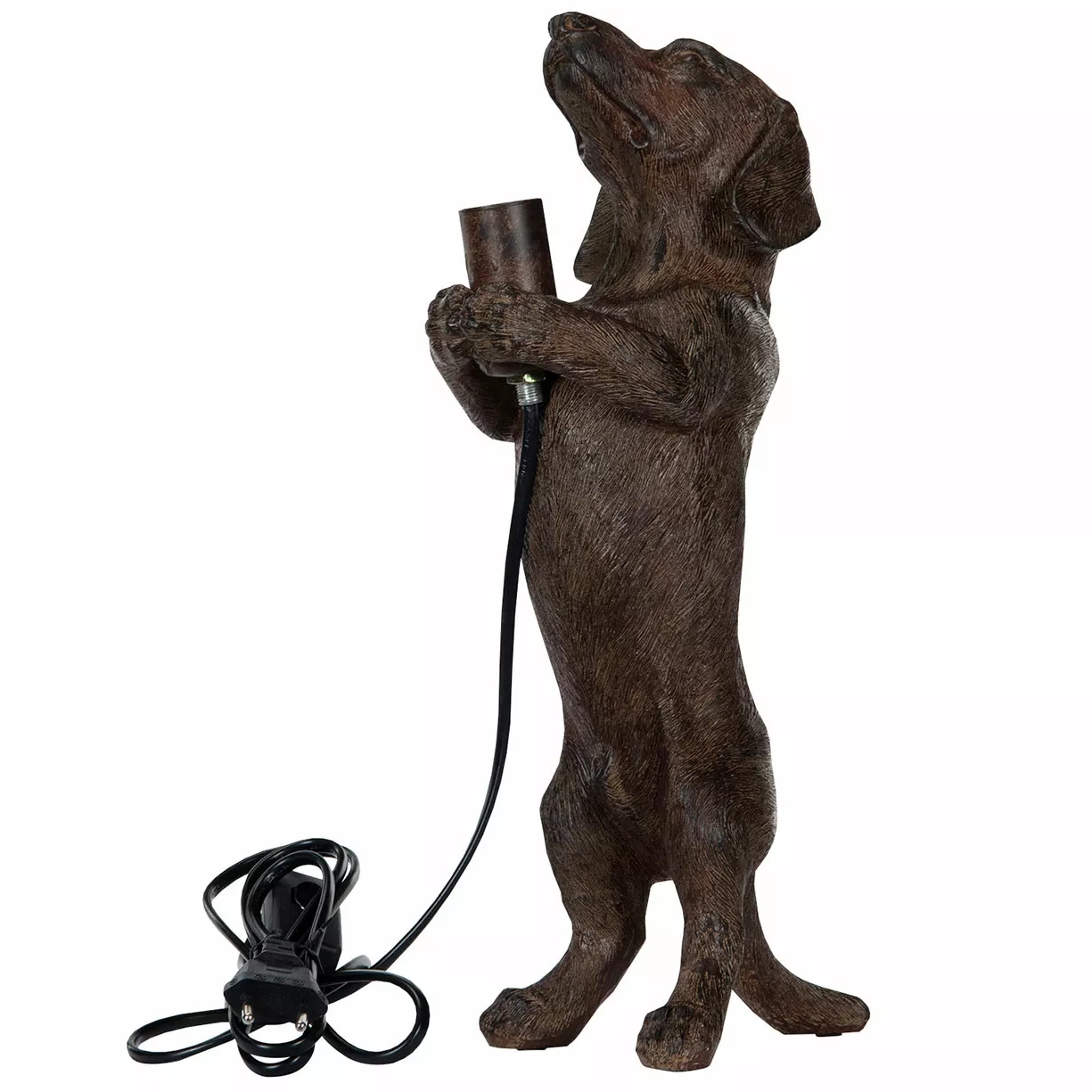 Lampa Jazvečík Stolová Pes Stolová Nočná Lampa E14 hnedá 36 cm boho