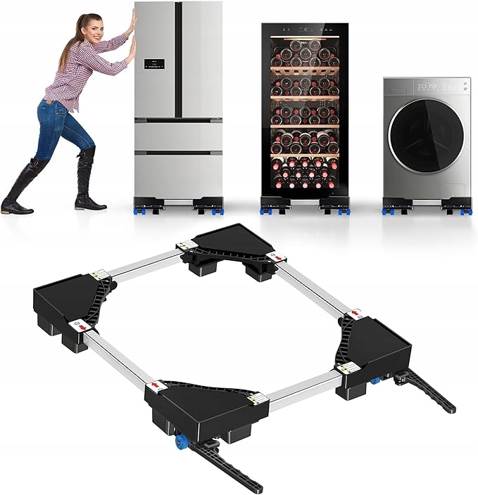 Niuxx Uniwersalna podstawa do pralki z kółkami regulowana 42-69 cm