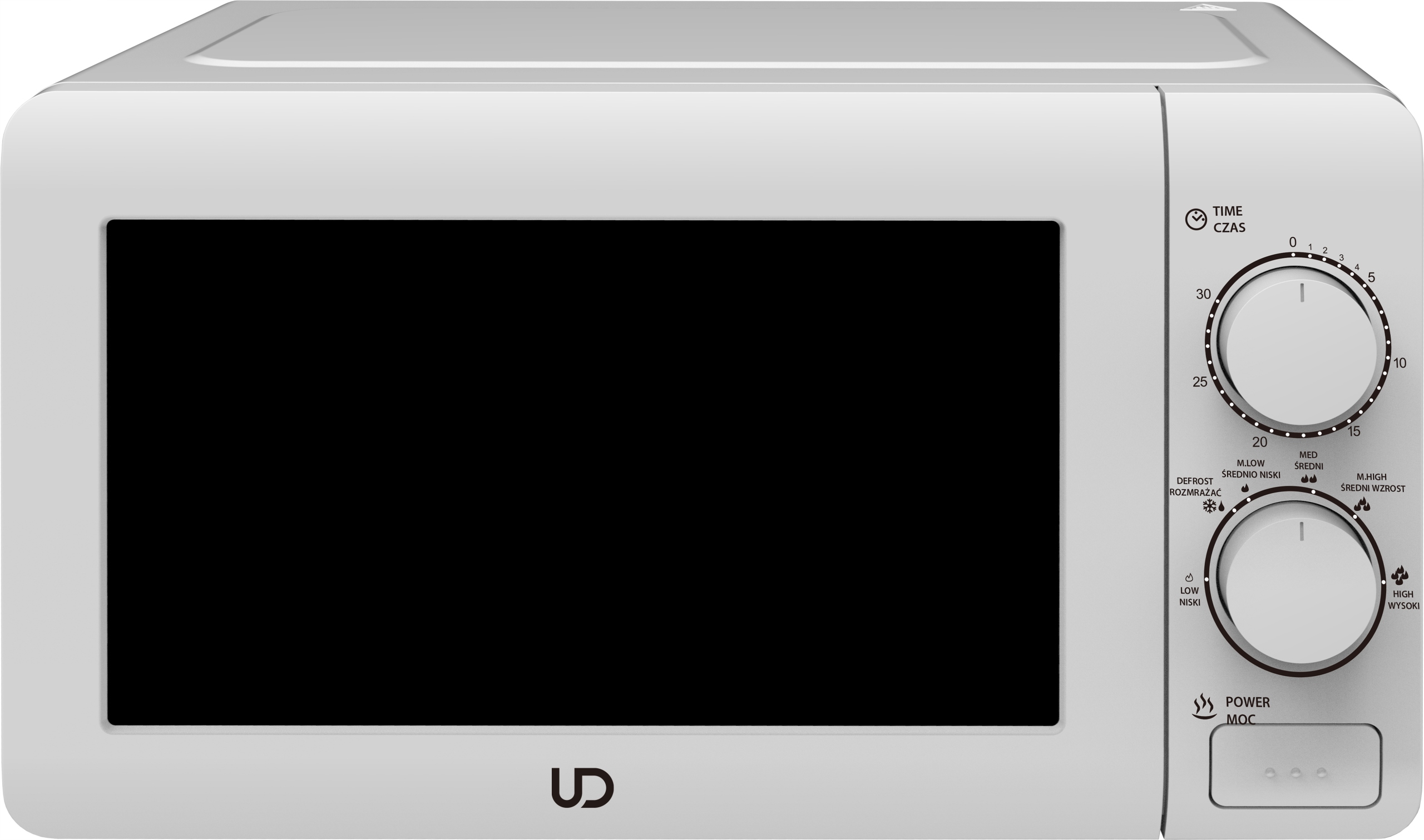 BIAŁA KUCHENKA MIKROFALOWA MIKROFALÓWKA MIKROFALA UD TIMER 700W 20l LITRÓW