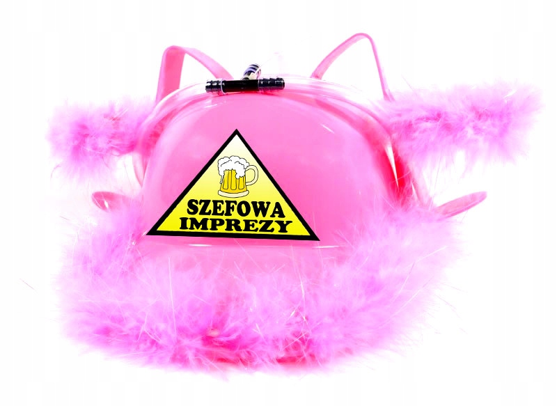 

Kask Różowy z futerkiem na Piwo naklejka