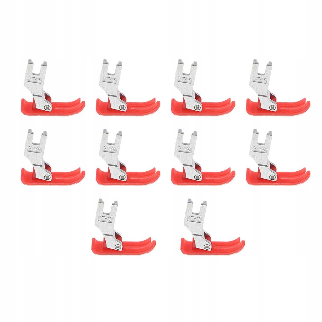 10 Pieces of Industrial Sewing Machine Feet Red Marka bez marki