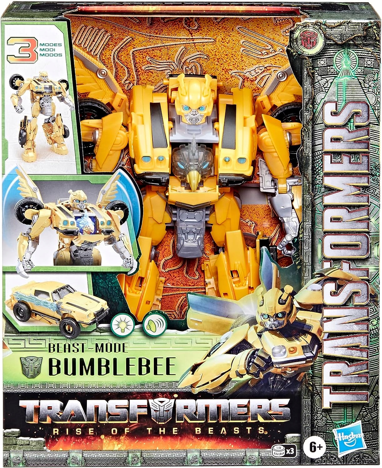 TRANSFORMERS AUTO BOT DUŻA FIGURKA BUMBLEBE 3W1 plus EFEKTY Materiał plastik