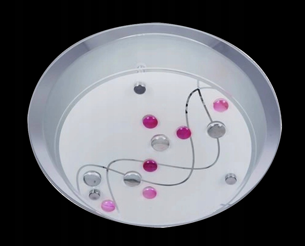 plafon szklany 26cm 1xE27 lampa sufitowa Kolor biały przezroczysty