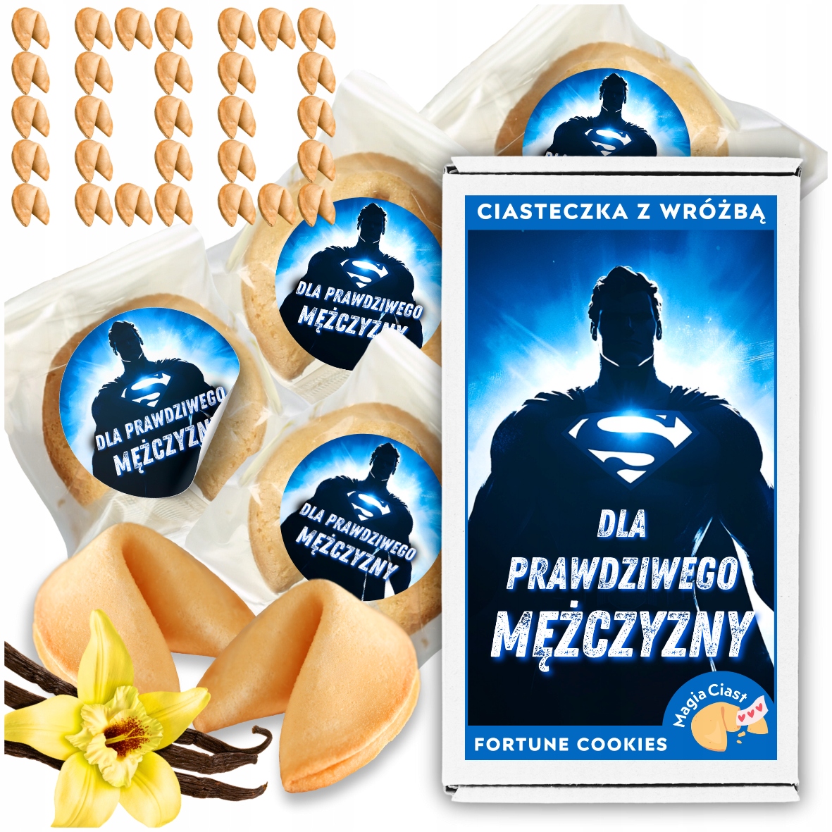 Ciasteczka z Wróżbą x 100 na Dzień Chłopaka Dzień Mężczyzn Upominek