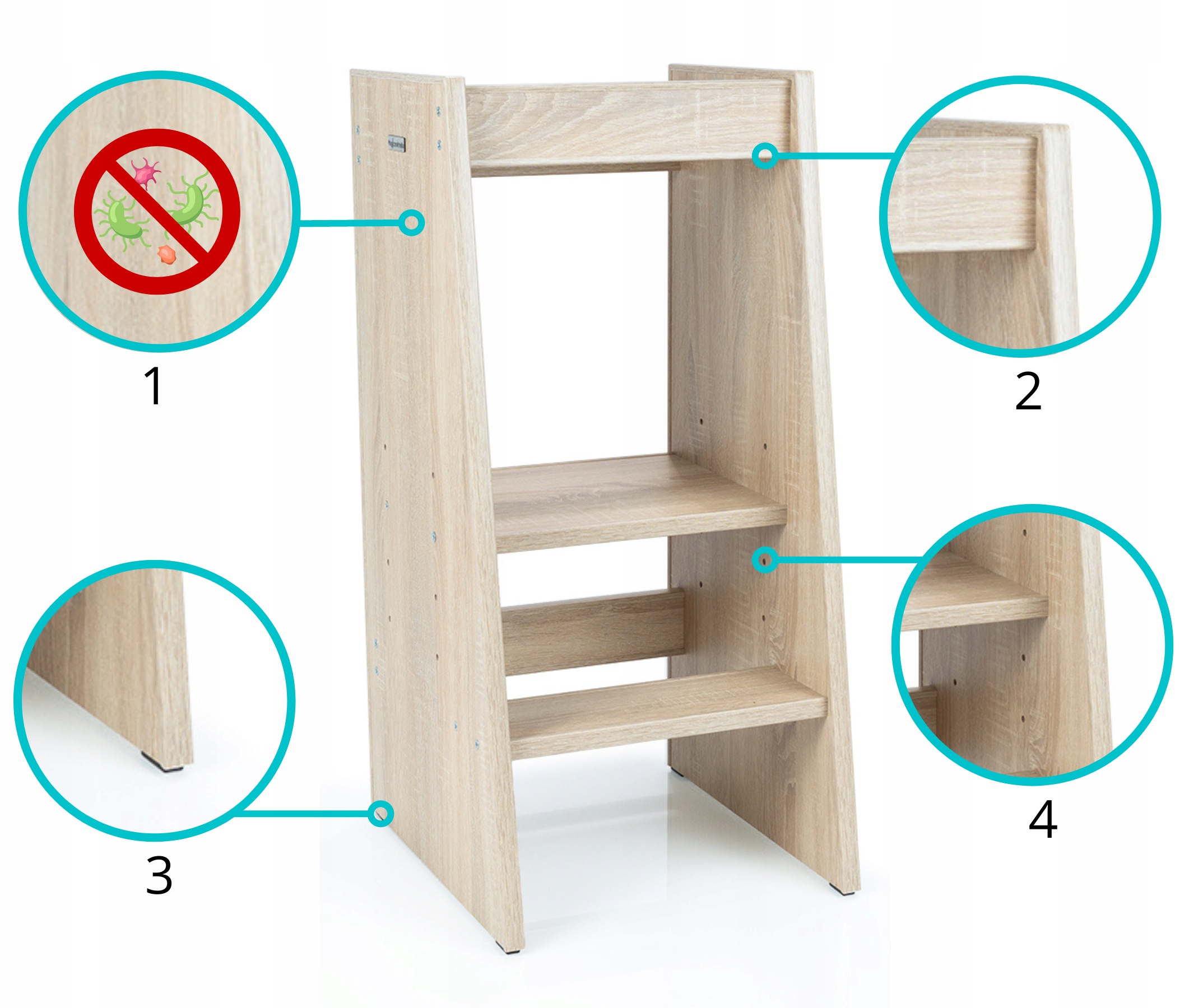 Kitchen helper Pomocnik kuchenny podest Dąb Sonoma Kolekcja Magiczna Kredka