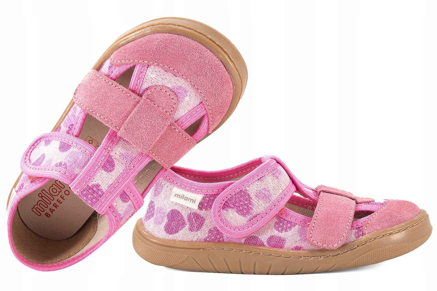Milami BF10C-BR-48 Barefoot Tekstylno-skórzane Półbuty Sandał Domowe Kapcie