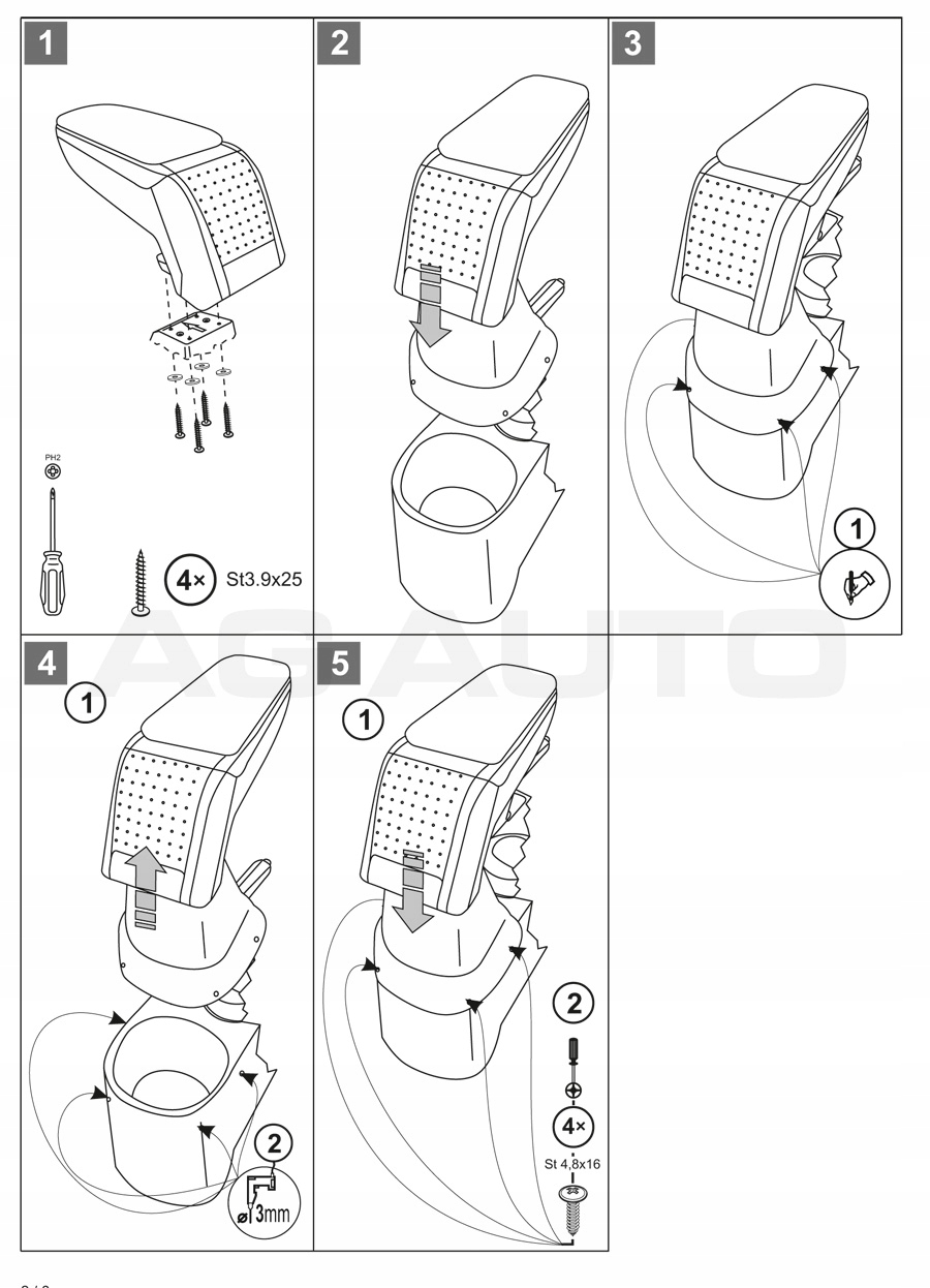 V00575 - ARMREST STANDARD Hyundai i20, 2009 ->