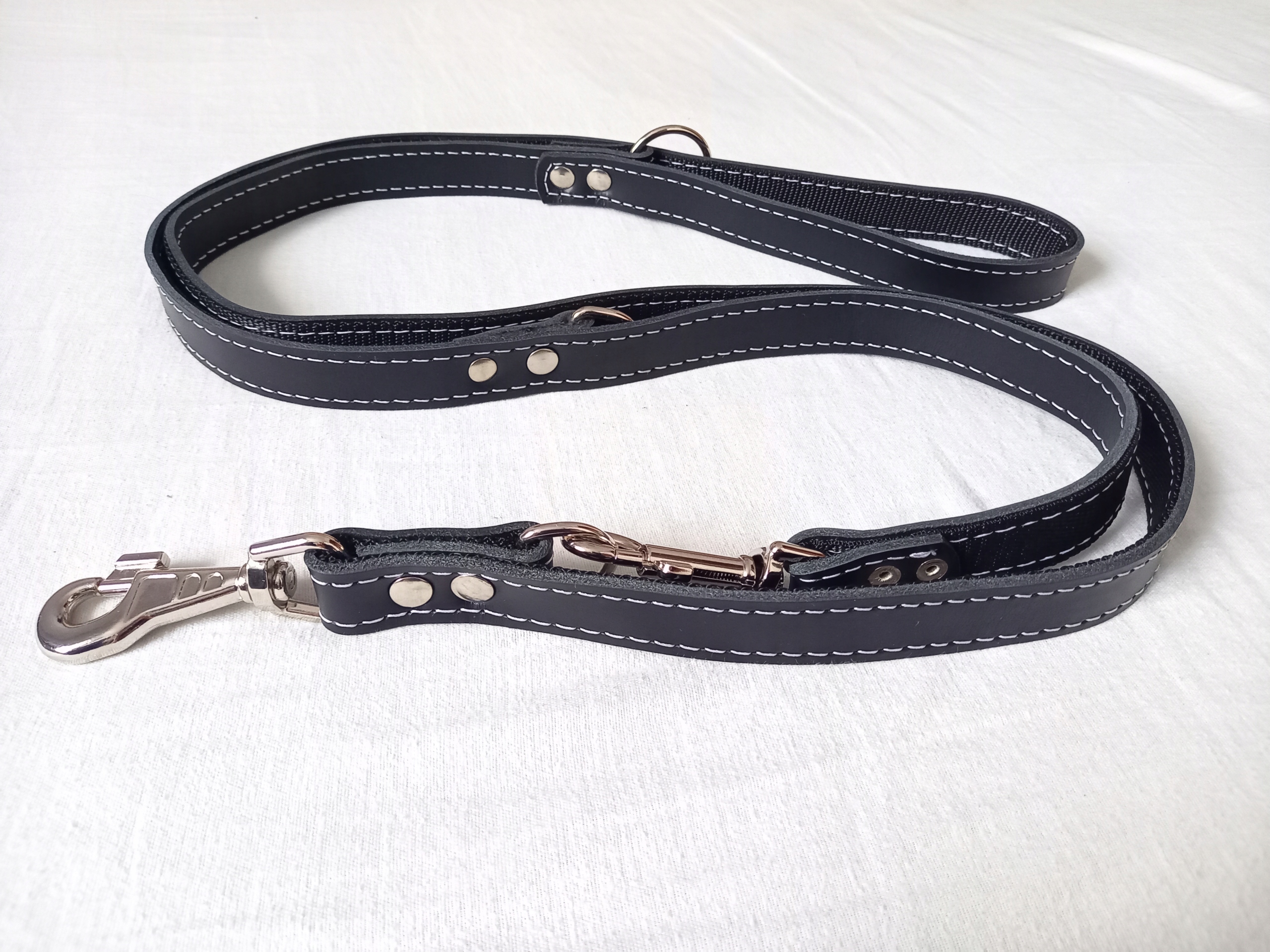 Smycz Skórzana Regulowana Wzmocniona 230cm