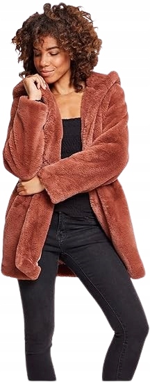 Urban Classics Kožešina Dámské Hnědé S Kapucí 3XL Jpa