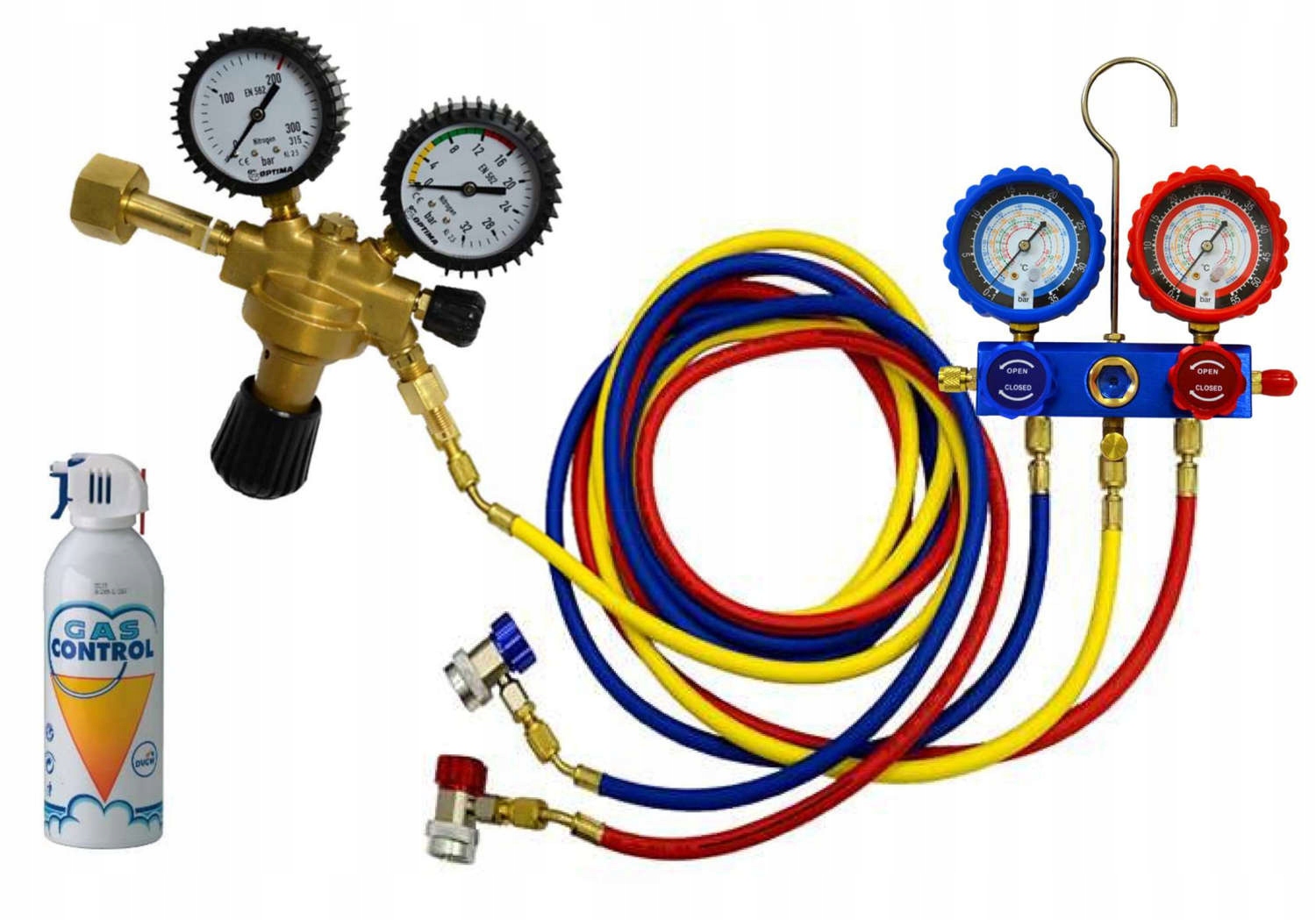 Sada pro testování těsnosti klimatizace dusíkem s reduktorem 16 bar