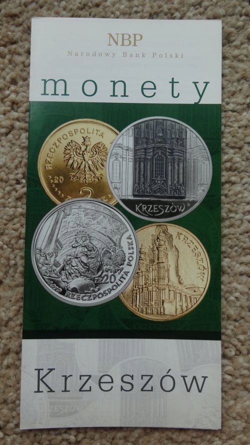 Папка 20 злотых 2010 г., КРЖЕШУВ, состояние I
