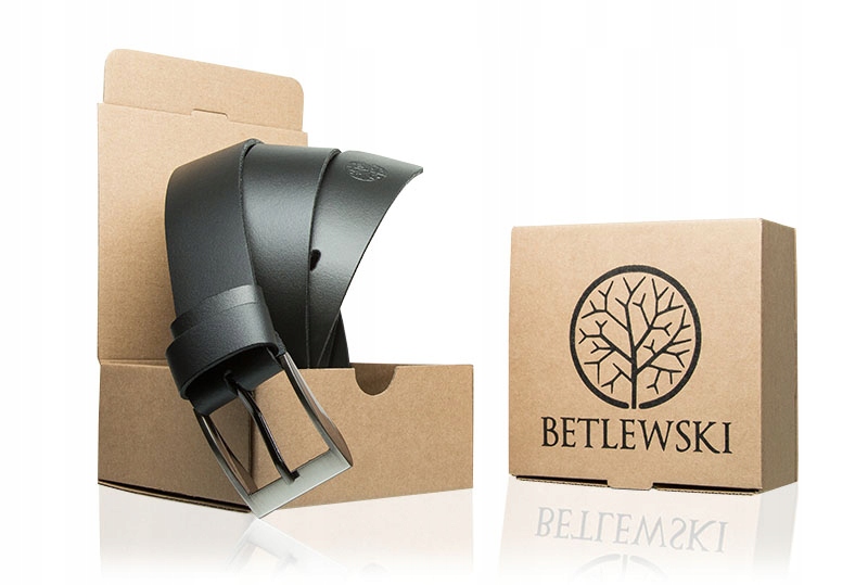 SKÓRZANY PASEK MĘSKI SKÓRA CZARNY BETLEWSKI 130 CM EAN (GTIN) 5907538208562