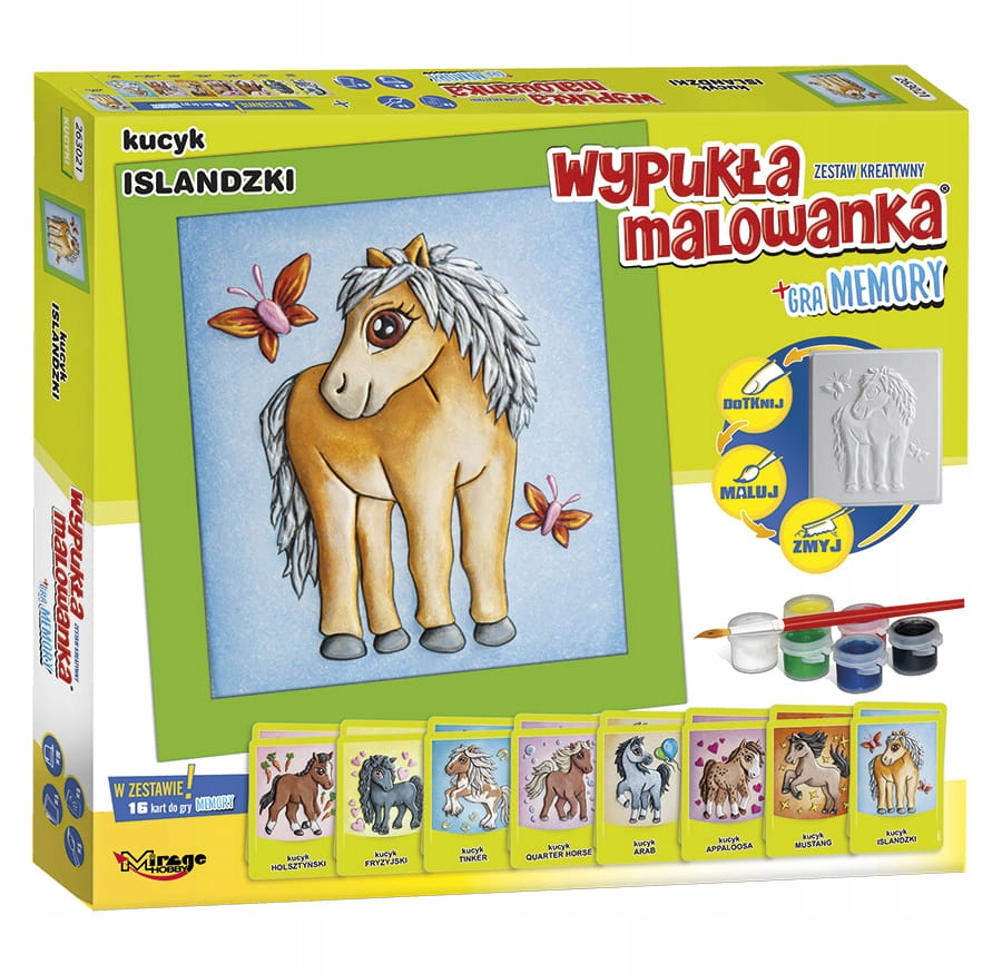 

Wypukła Malowanka Kucyk Islandzki Gra memory