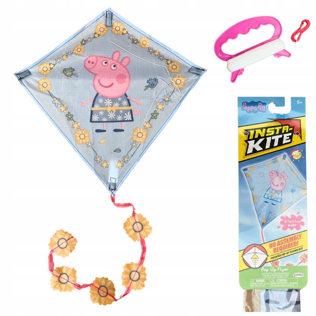 LATAWIEC ŚWINKA PEPPA Z OGONEM KOLOROWY DLA DZIECI DZIECKA Z LINKĄ + UCHWYT