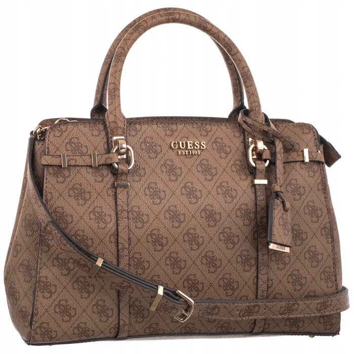 Kabelka Guess Leona Logo Melit HWSG99 17060 Ltl Latte Logo Hnědá