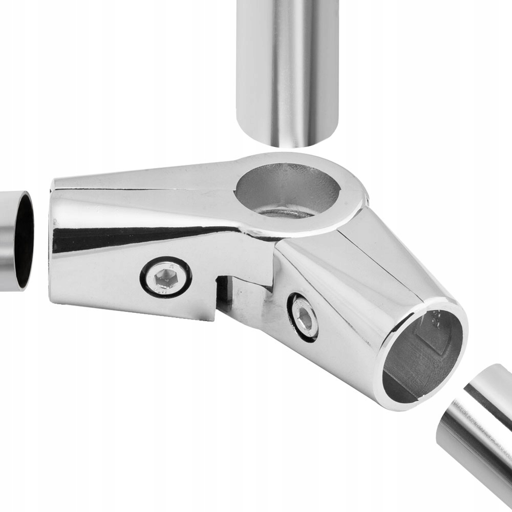 Złącze Dwuramienne S Kątowe Do Rury Fi-25mm Chrom TR561-0-CHR