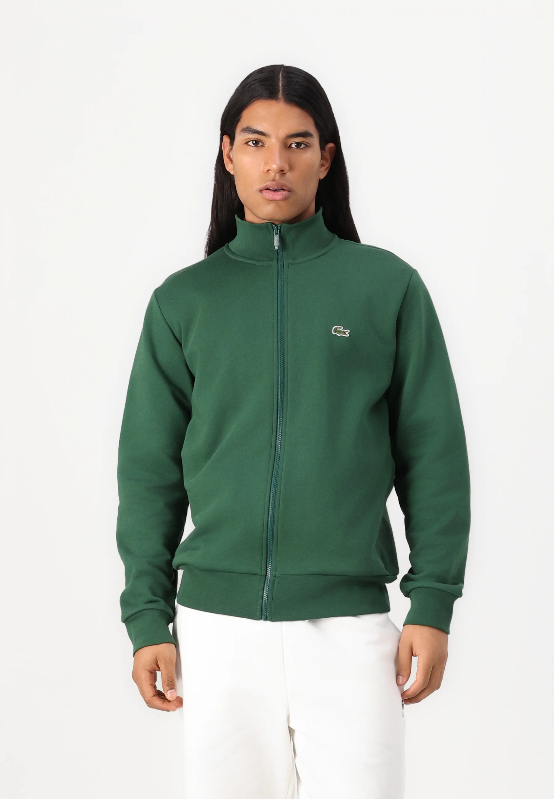 Lacoste SH9622 Zip Regular Fit Zelená Mikina L