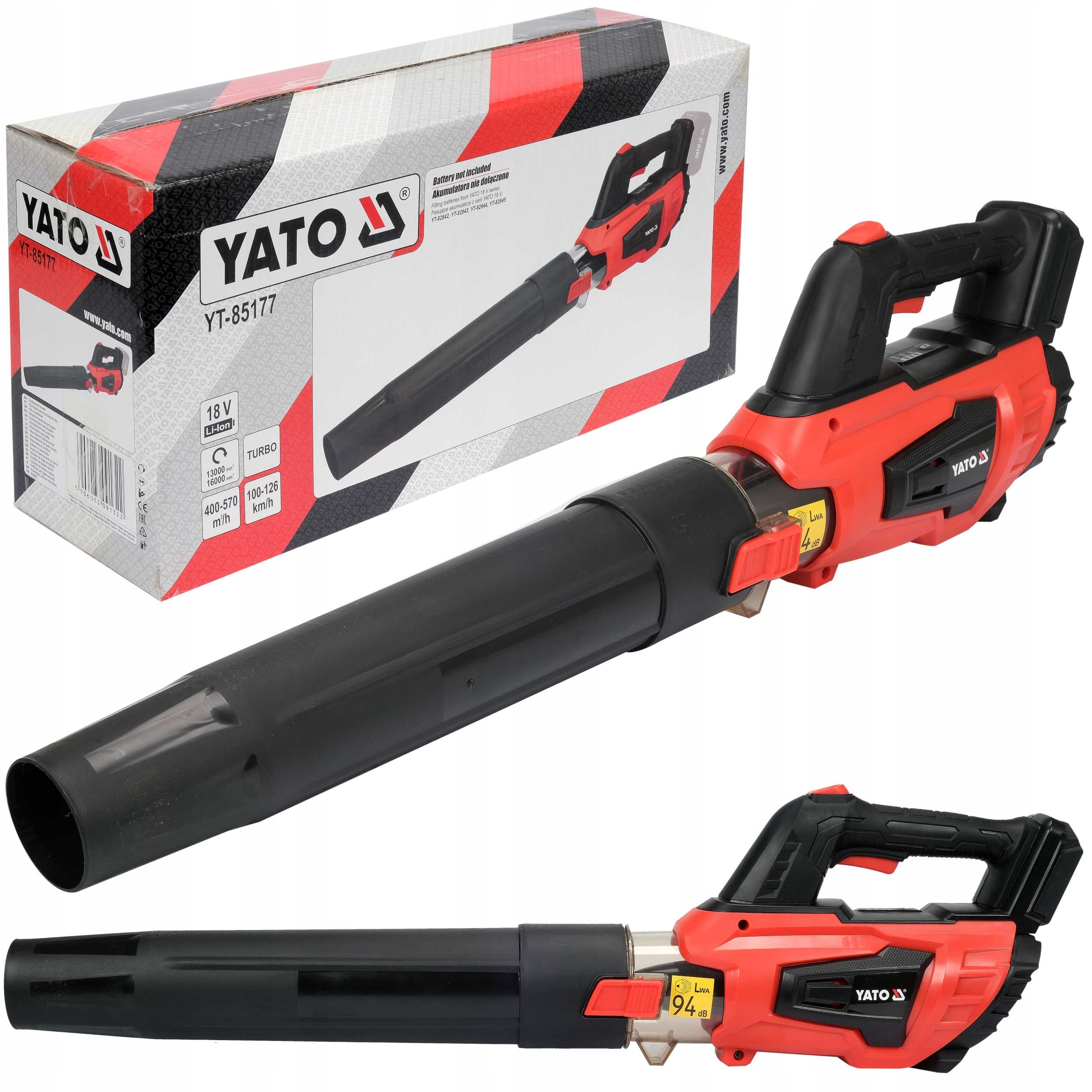 Yato Foukač Na Listí A Sníh 18V 4,0 Ah Turbo 126 Km/h S A