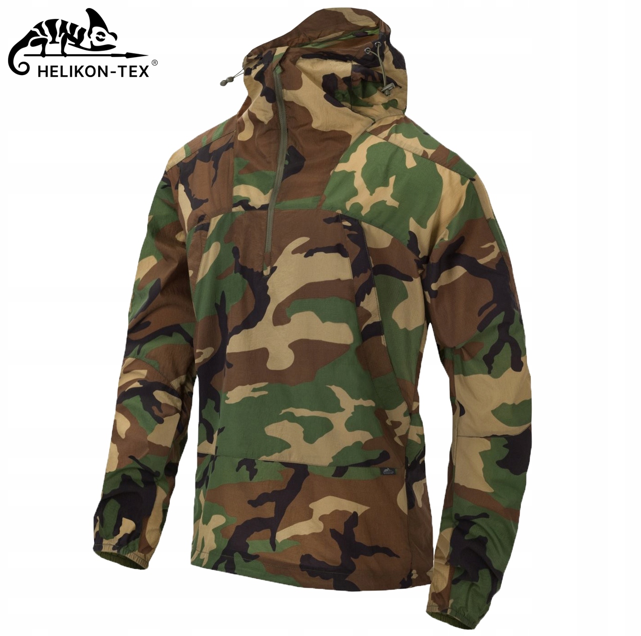 Kurtka Męska Wiatrówka z Kapturem WINDRUNNER HELIKON Składana Woodland XL EAN (GTIN) 5908218794467