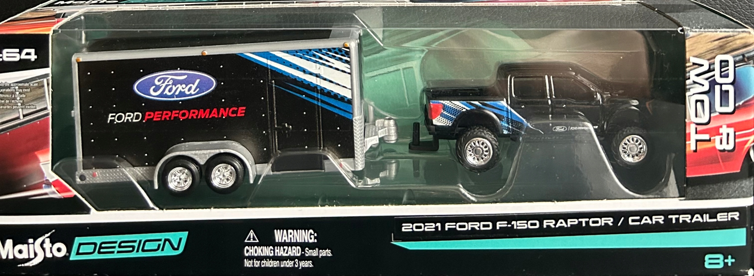 Maisto 2021 Ford F-150 Raptor/ Car Trailer Auto+Přívěs