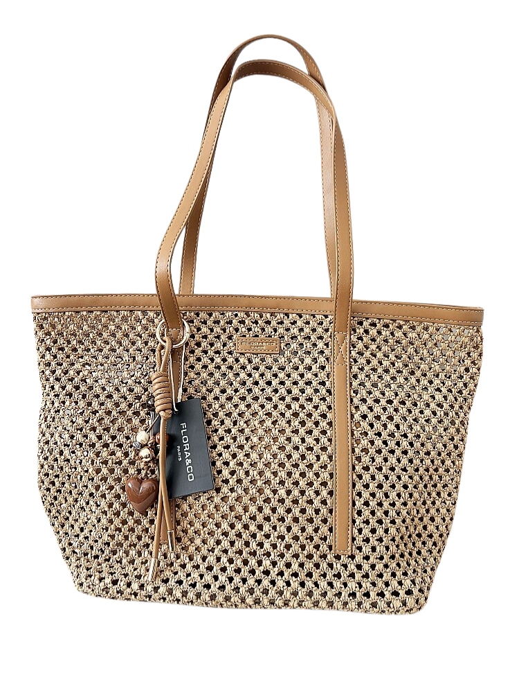 Flora&Co kabelka shopperka košík tmavě béžová
