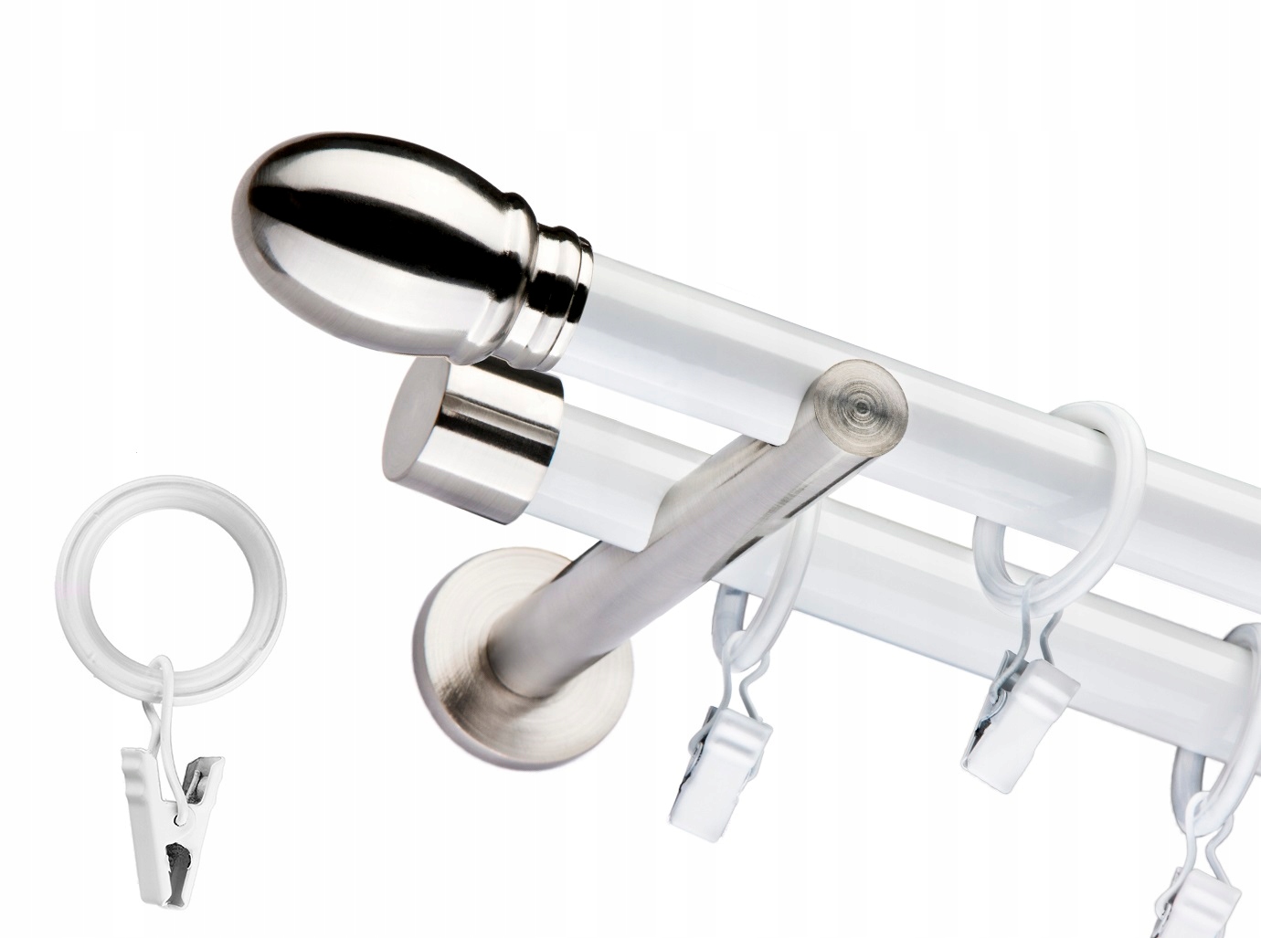 Garnýž Dvojitá Vento Metal 19+19 MM 160 CM Garnýž Stropní Kariš