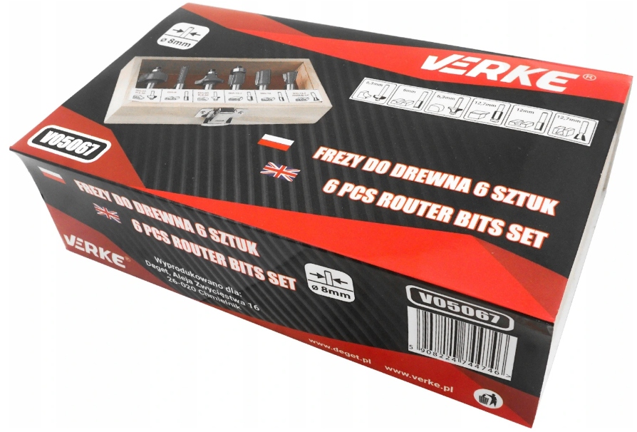 FREZY KSZTAŁTOWE DO DREWNA 6 el FREZ DO FREZARKA Rodzaj frezu inny