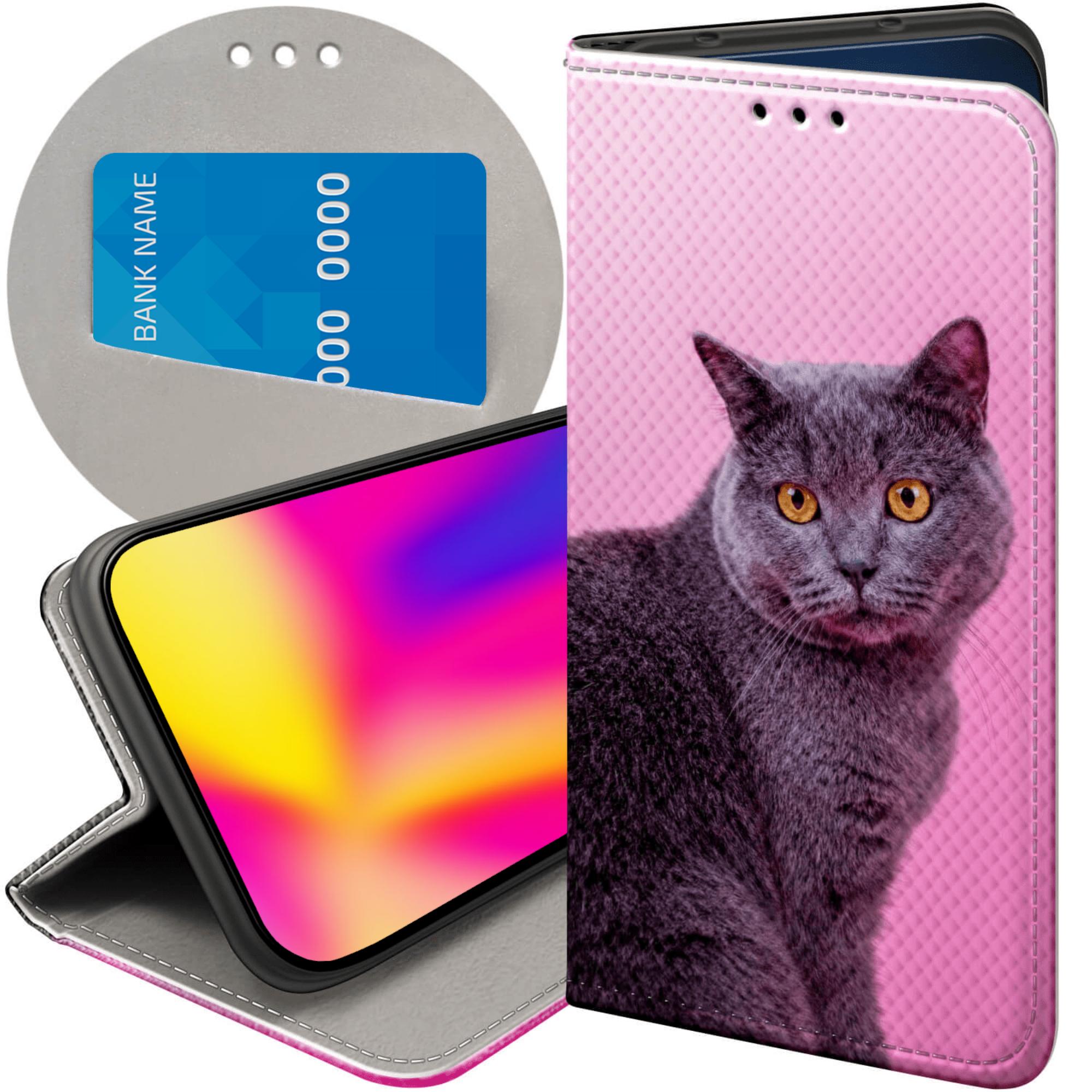 Etui Z Klapką Do Motorola Moto 40 Edge Koty Kotki Kociaki Futerał